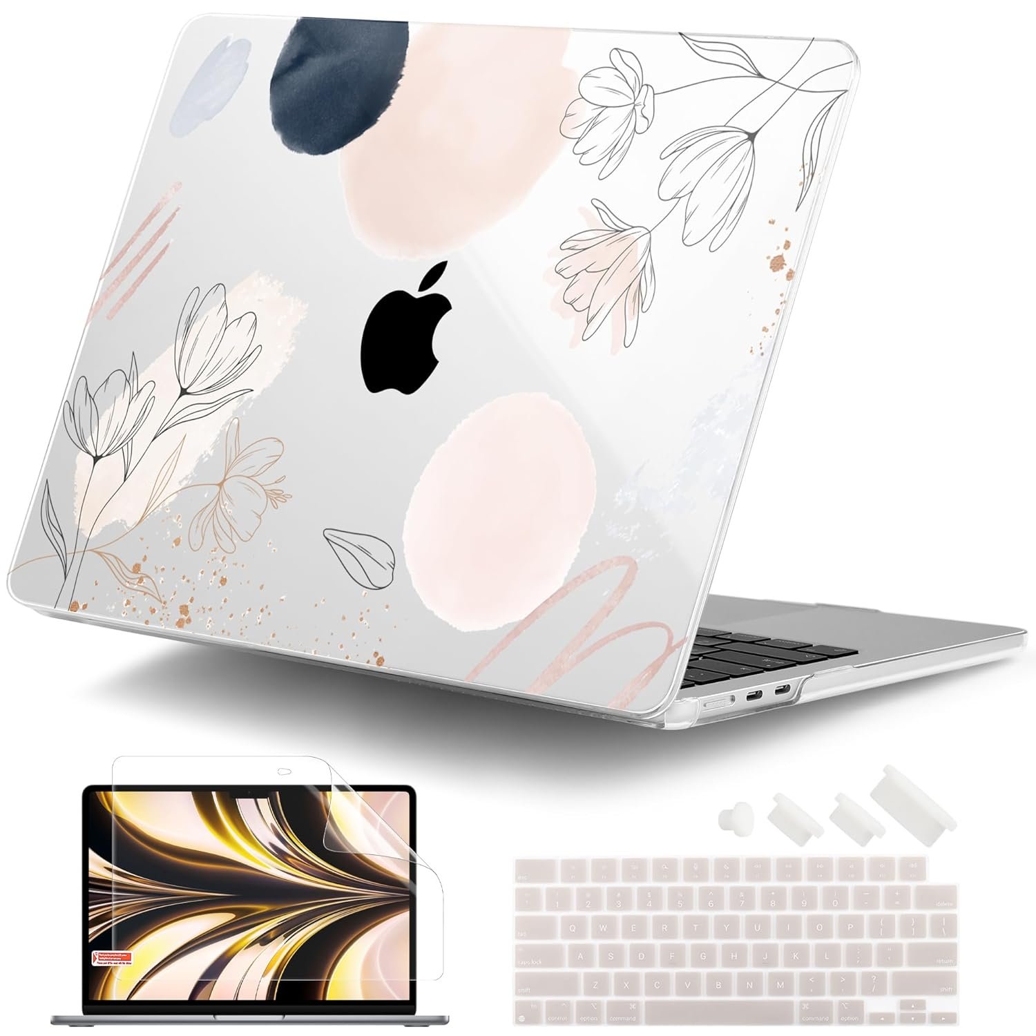 DONGKE for M4 MacBook Air 13.6 Inch Case 2025 2024 Apple 2025 MacBook Air (13-inch