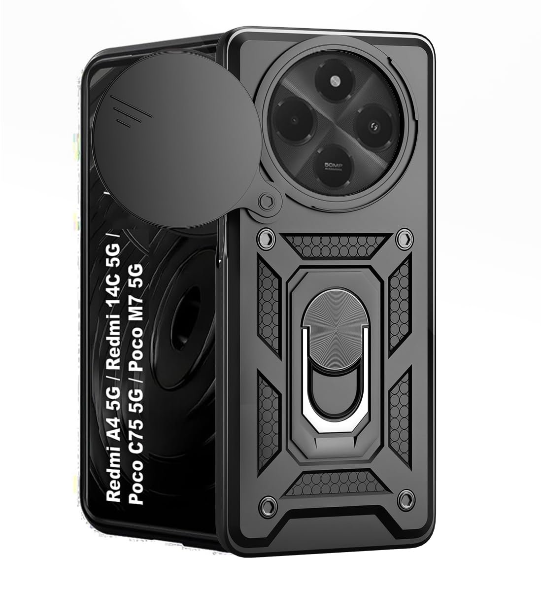 SESS XUSIVE Tough Armor Bumper Back Cover Case for Mi Redmi A4 5G