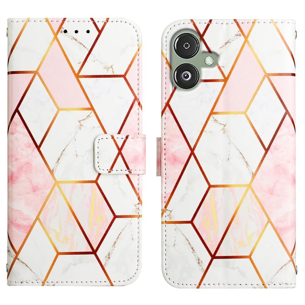 ClickCase for Samsung Galaxy M05 Marble Series Faux Leather Back Samsung Galaxy M05