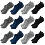 SJeware 12 Pairs Solid Cotton Ankle Length Socks