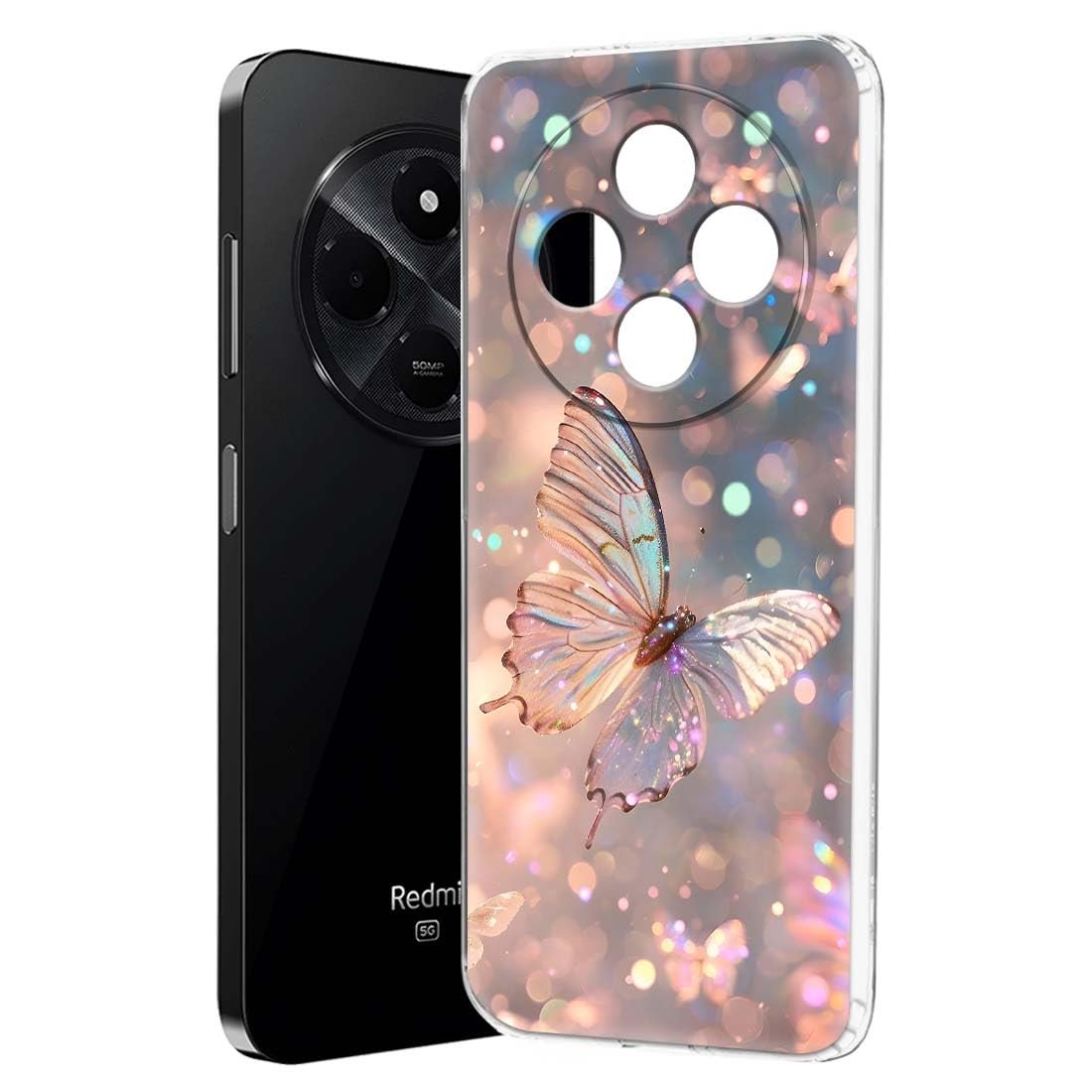 Fashionury Designer Soft Back Cover Case Compatible for Redmi A4 Redmi A4 5G