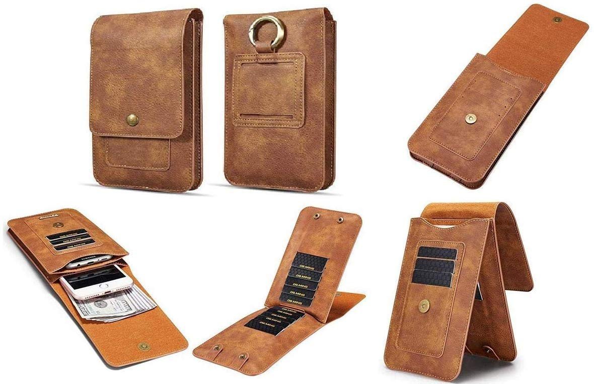 Helix Royal Pouch Genuine Leather Double Mobile Pouch Waist Bag Samsung Galaxy M05