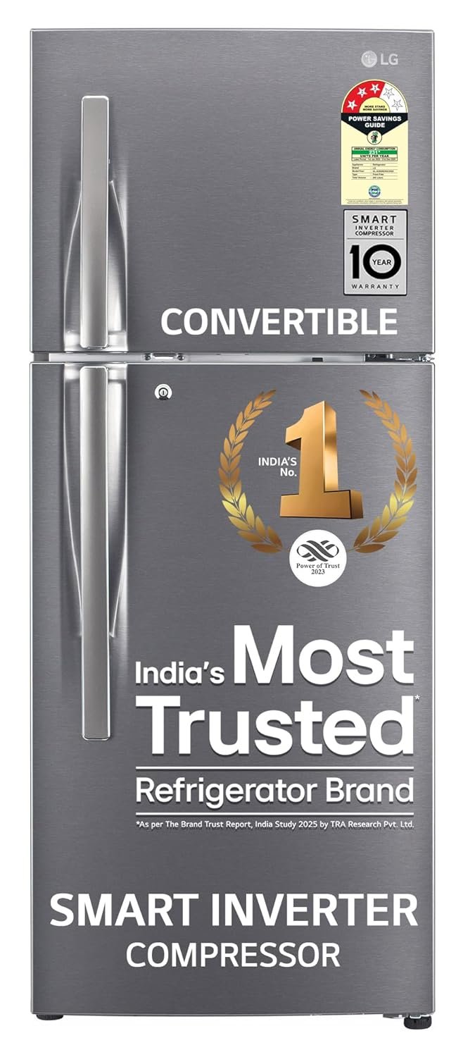 LG 240 L 3 Star Frost-Free Smart Inverter Double Door Samsung 236 L 3 Star Convertible Digital Inverter Frost-Free Double Door Refrigerator (Black Matt