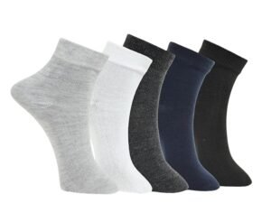 SJeware 12 Pairs Solid Cotton Ankle Length Socks