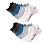 SJeware 12 Pairs Solid Cotton Ankle Length Socks