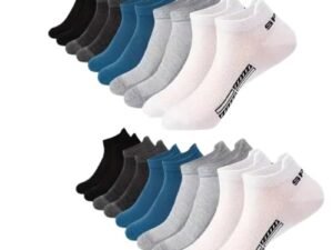 SJeware 12 Pairs Solid Cotton Ankle Length Socks