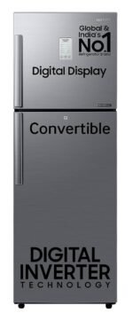 Samsung 236 L 3 Star Convertible Digital Inverter Frost-Free Double Door Refrigerator (Black Matt