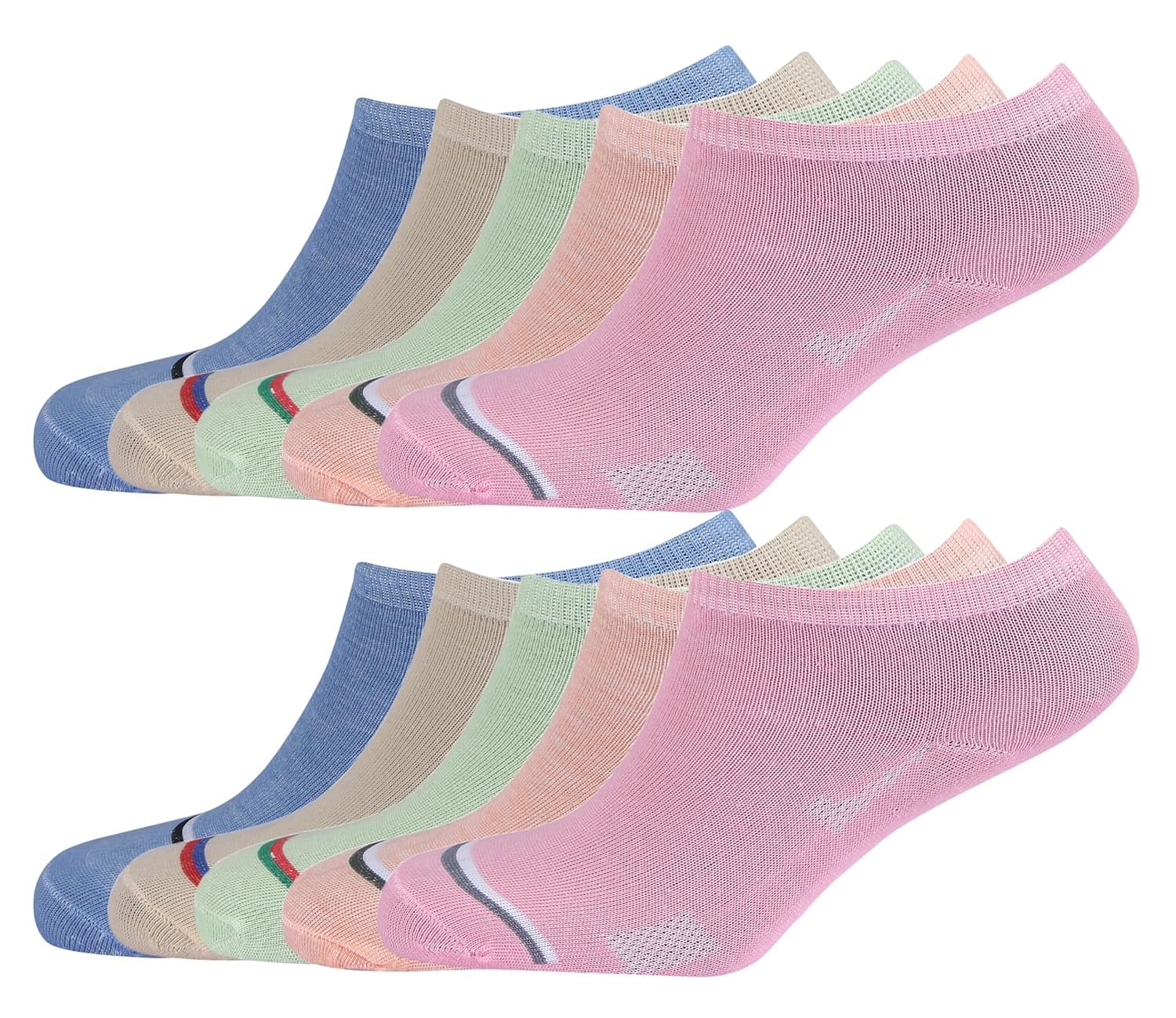 SJeware Women Ankle Socks Low Cut Thin Sock Lightweight Pastal SJeware 12 Pairs Solid Cotton Ankle Length Socks