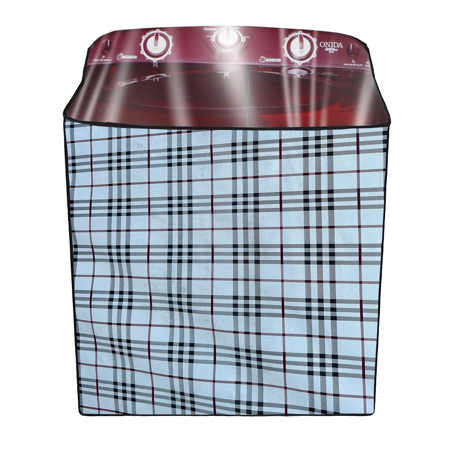 KVAR Printed and front clear design with water dust Protection LG 7 Kg 5 Star Wind Jet Dry Semi-Automatic Top Load Washing Machine