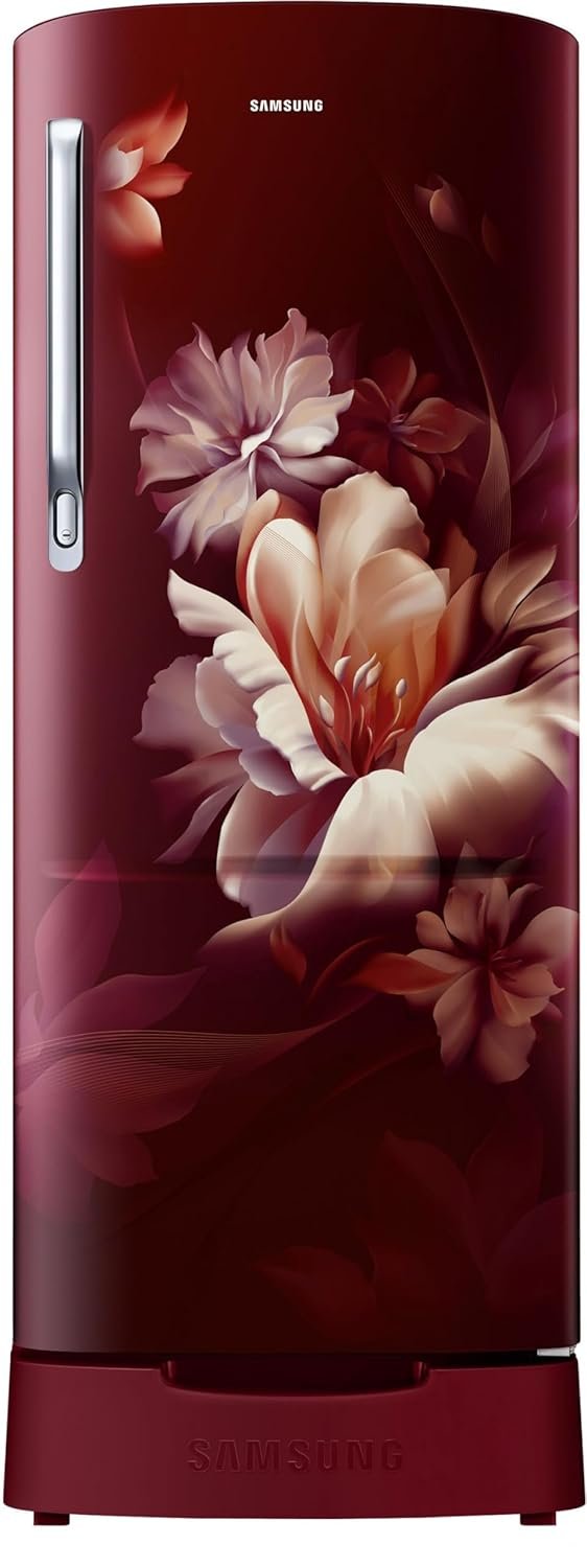 Samsung 183 L, 3 Star, Digital Inverter, Direct-Cool Single Door Samsung 183 L 4 Star Digital Inverter Direct-Cool Single Door Refrigerator (Red)