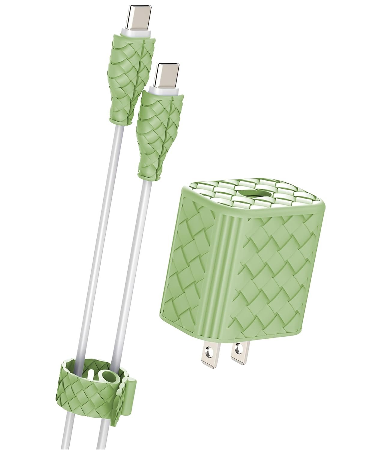 LATALI New Silicone Weave Design Protective Case Compatible with Apple Apple 20W USB-C Power Adapter