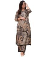 GoSriKi Women’s Rayon Blend Anarkali Printed Kurta with Palazzo & Dupatta