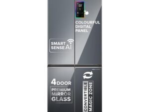 Haier 325 L 2 Star Convertible Triple Inverter Frost-Free Double Door (Black Glass