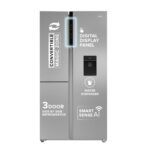 Haier 325 L 2 Star Convertible Triple Inverter Frost-Free Double Door (Black Glass