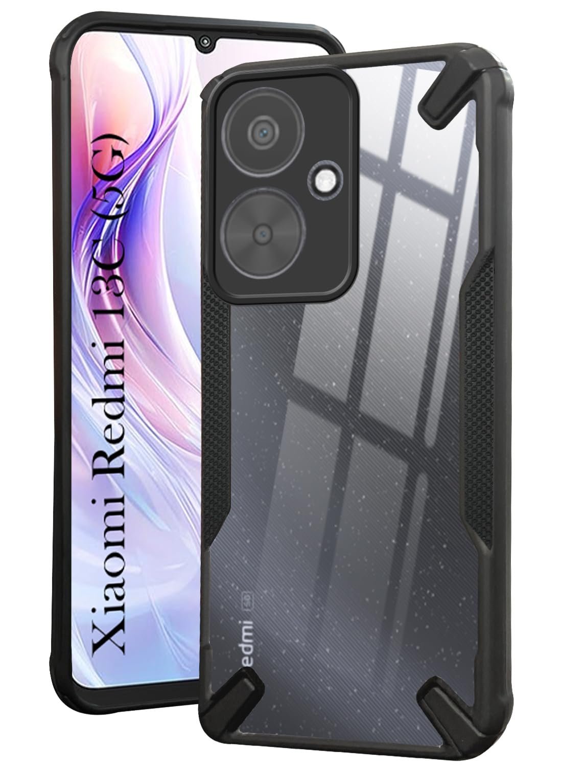 Jkobi Back Cover Case for Redmi 13C 5G (Hybrid Crystal Redmi 13C 5G