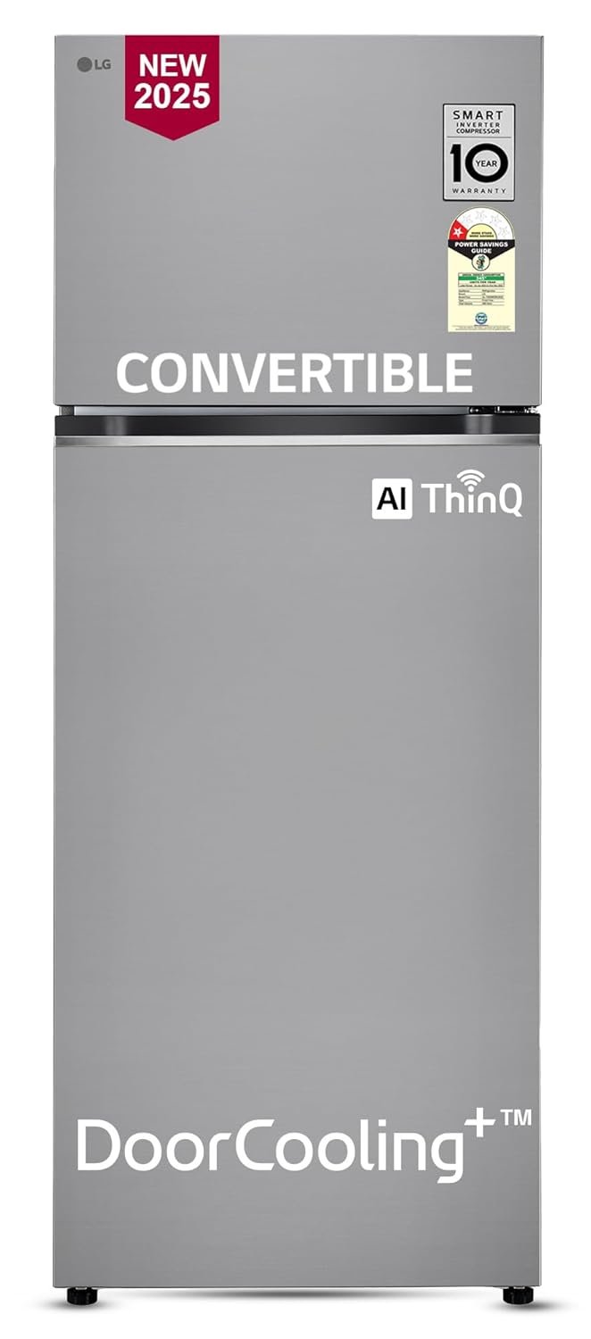 LG 466 L, 1 Star, Convertible, Door Cooling+, Smart Inverter Samsung 465 L 2 Star Frost-Free Double Door Smart Wi-Fi Refrigerator (Black Matt)