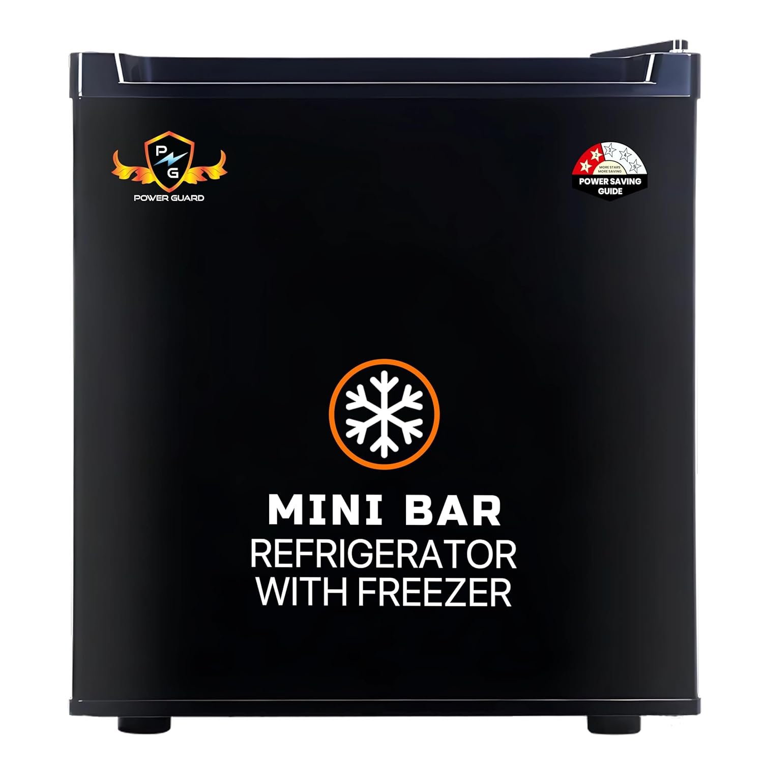 Power Guard 47L 2 Star Mini Refrigerator with Freezer, Direct Solimo Mini Fridge 45 L Direct Cooling (Black)