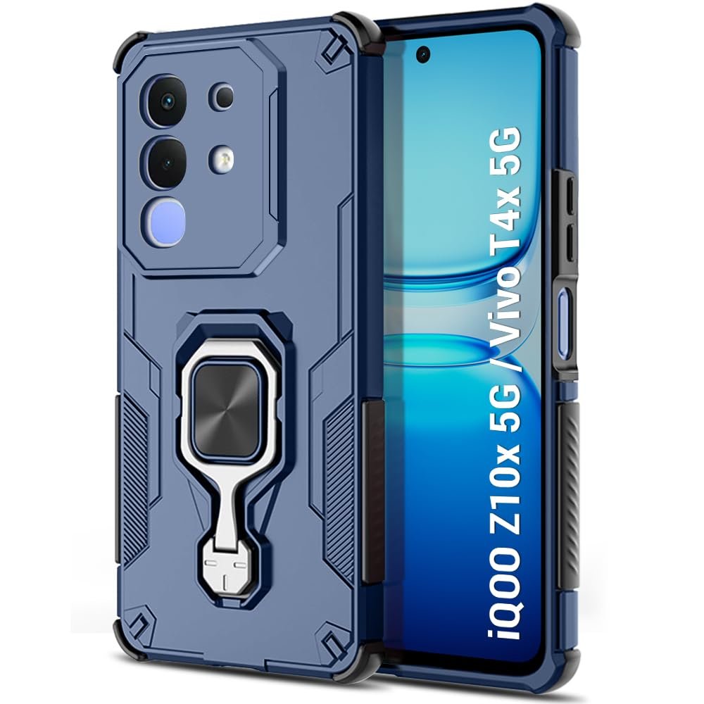 TheGiftKart Tough Armor Bumper Back Case Cover for iQOO Z10x iQOO Z10x 5G