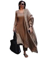 ANNI DESIGNER Women’s Rayon Straight Kurta with Pant & Dupatta