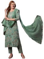 ANNI DESIGNER Women’s Rayon Straight Kurta with Pant & Dupatta