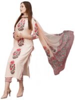 ANNI DESIGNER Women’s Rayon Straight Kurta with Pant & Dupatta