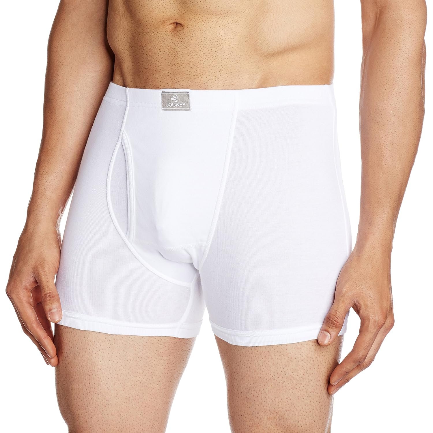 Jockey 8008 Men's Super Combed Cotton Rib Solid Boxer Brief Jockey Men’s Super Combed Cotton Briefs