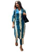 GoSriKi Women’s Rayon Blend Anarkali Printed Kurta with Palazzo & Dupatta