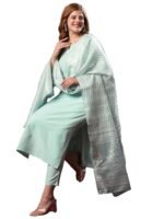 ANNI DESIGNER Women’s Rayon Straight Kurta with Pant & Dupatta