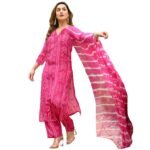 ANNI DESIGNER Women’s Rayon Straight Kurta with Pant & Dupatta