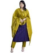 ANNI DESIGNER Women’s Rayon Straight Kurta with Pant & Dupatta