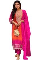 ANNI DESIGNER Women’s Rayon Straight Kurta with Pant & Dupatta