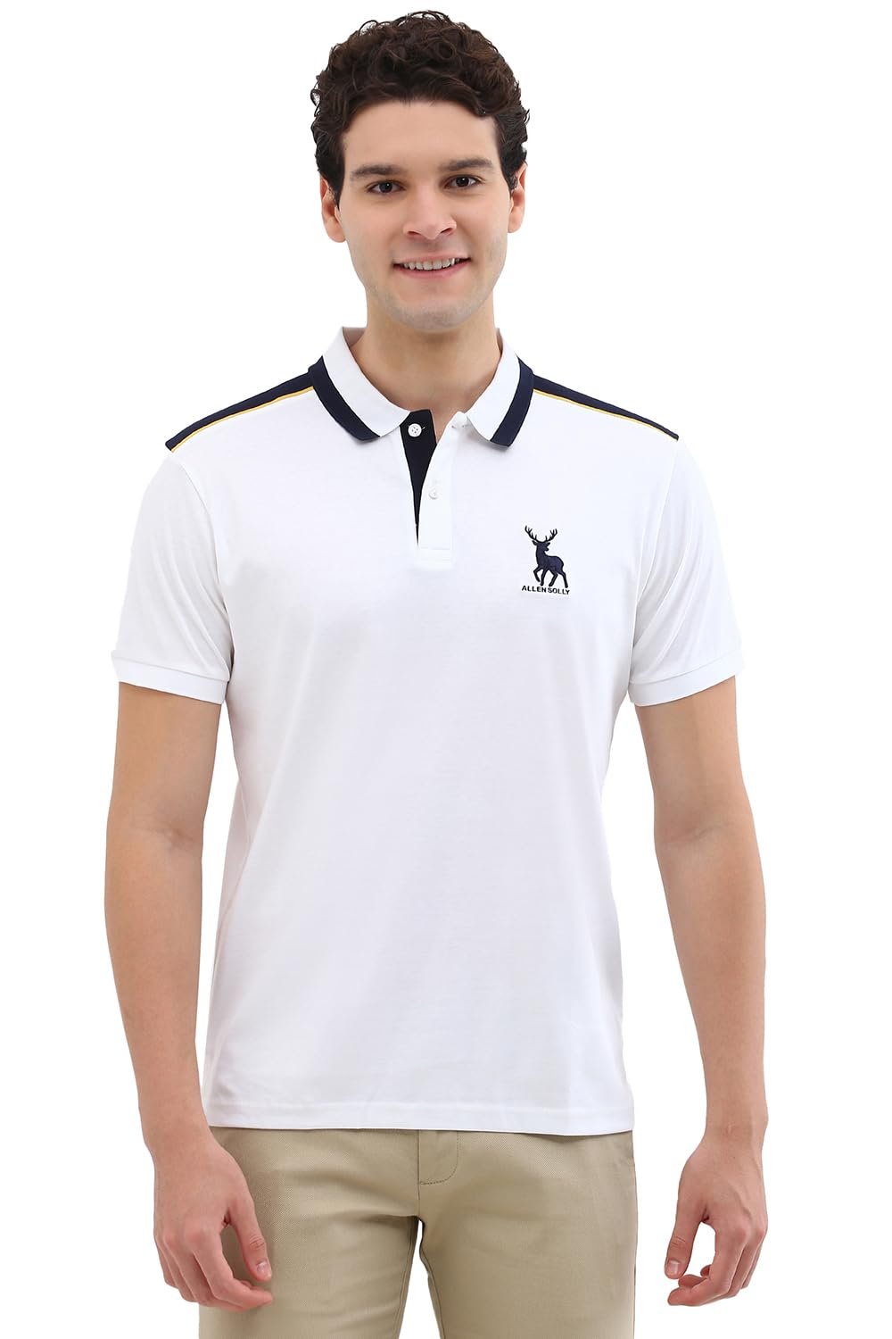Allen Solly Men's Cotton Solid Regular Fit T-Shirt Allen Solly Men’s Cotton Regular Fit Polo T-Shirt