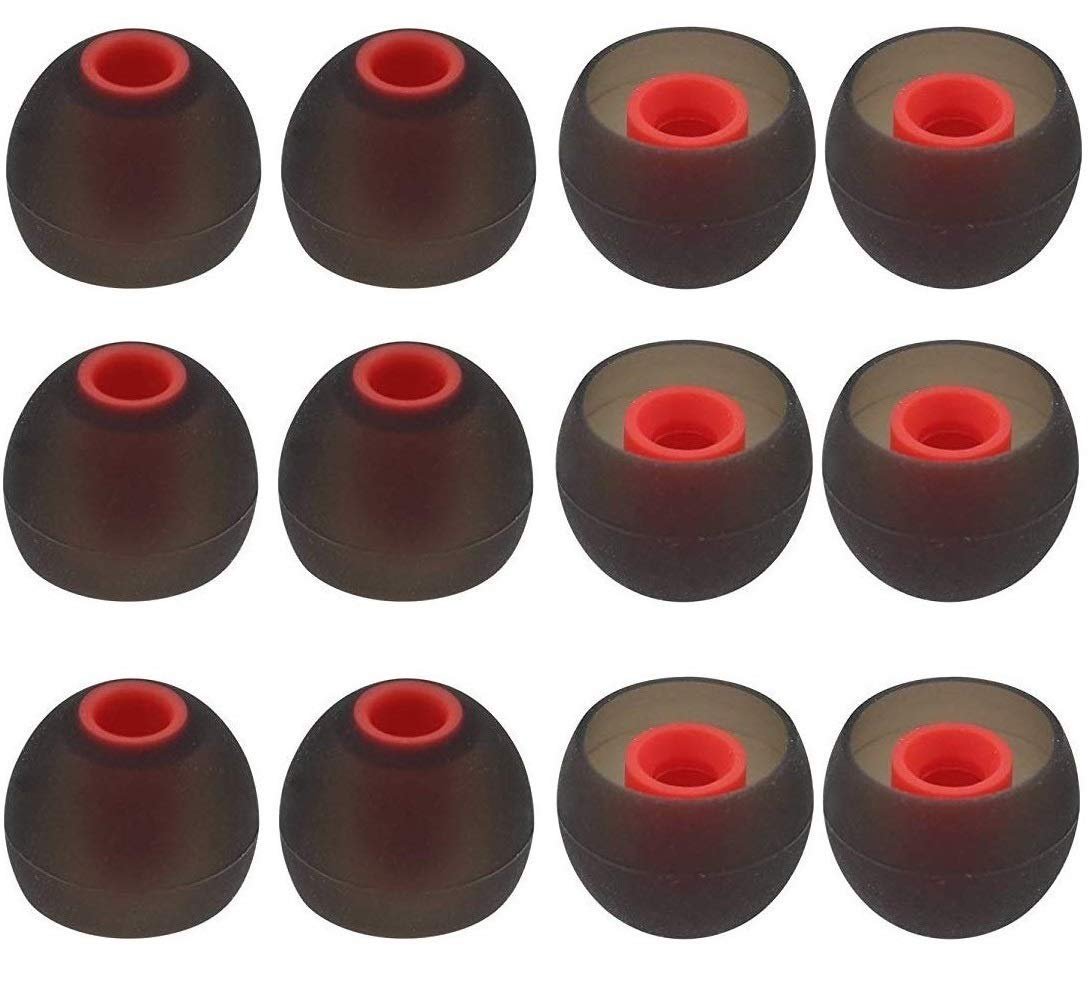 BOCXN Premium Replacement Silicone Rubber Earbuds Tips Compatible for Boat boAt Rockerz 255 Pro+