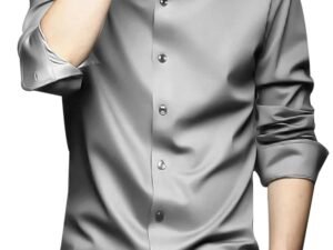 CVC Men’s Poly Satin Silk Full Sleeve Shirt
