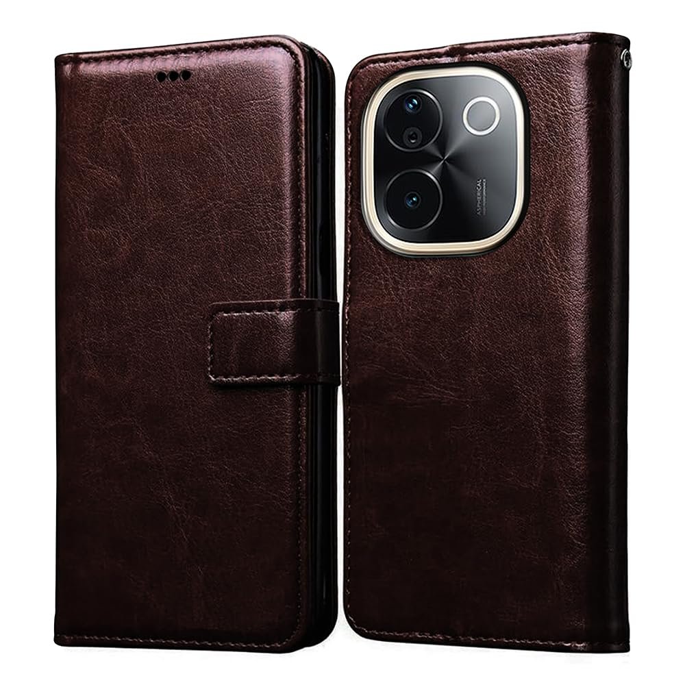 Casotec Flip Cover Back Case for Vivo T3 Pro 5G iQOO Z9s 5G