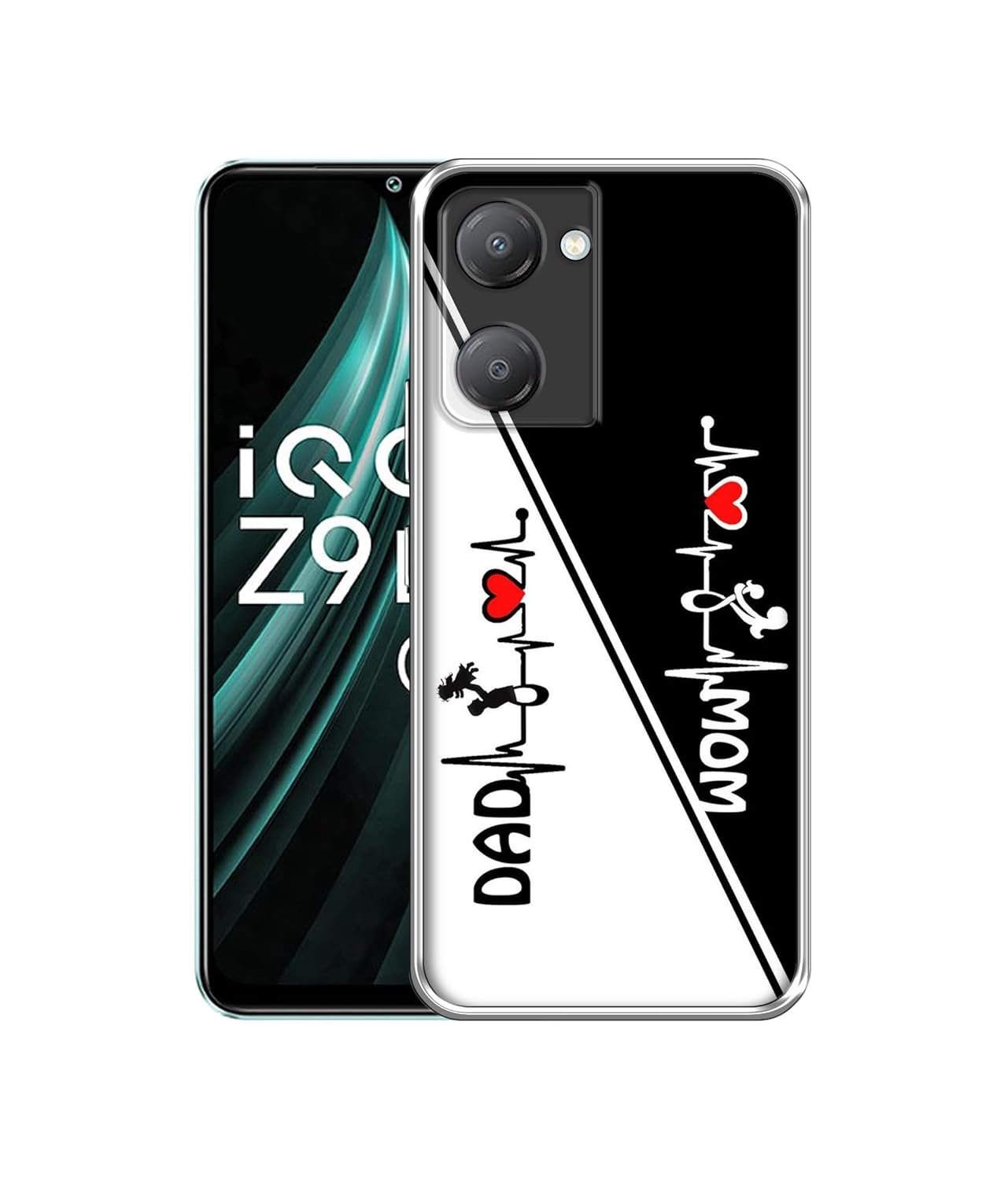 Casotec Mom and Dad Lover Design Printed Silicon Soft TPU iQOO Z9 Lite 5G