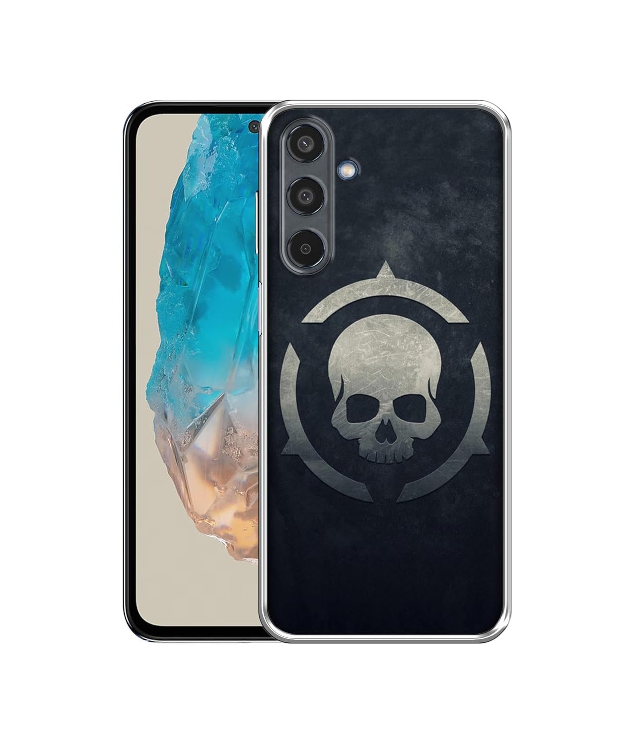 Casotec Skull Pattern Print Design Printed Silicon Soft TPU Back Samsung Galaxy M35 5G