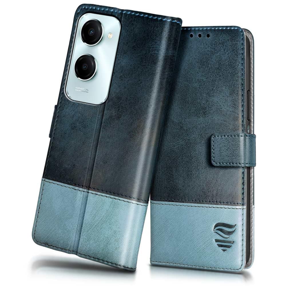 FLIPPED Vegan Leather Flip Case Back Cover for iQOO Z9 iQOO Z9 Lite 5G