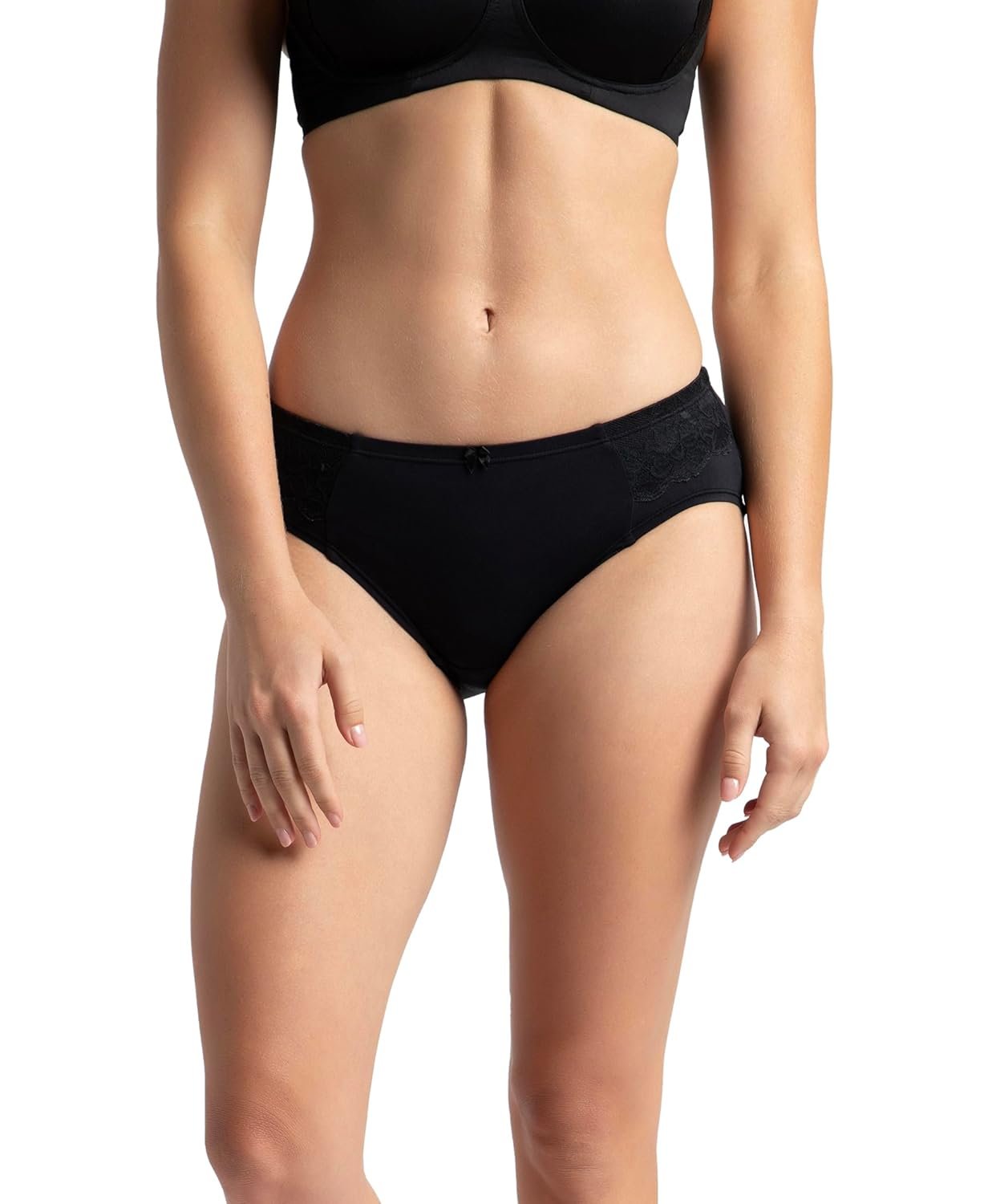 Jockey 1874 Women's Full Coverage Soft Touch Microfiber Elastane Stretch Jockey Women’s High Coverage Mid-Waist Hipster