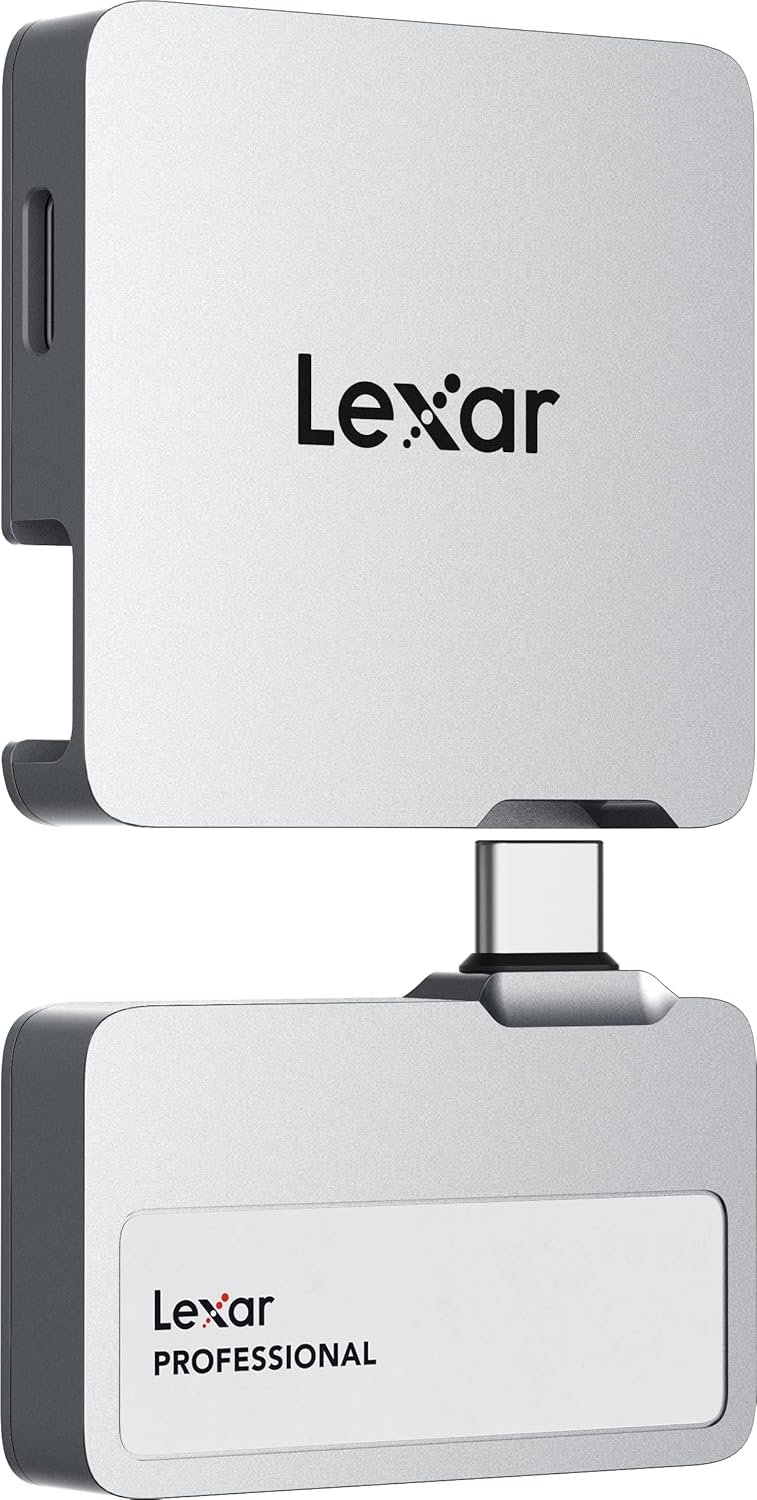 Lexar 1TB Professional Go Portable SSD w/Hub, Supports Apple ProRes, 1TB SSD)