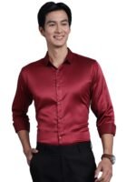 CVC Men’s Poly Satin Silk Full Sleeve Shirt