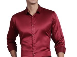 CVC Men’s Poly Satin Silk Full Sleeve Shirt