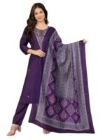 ANNI DESIGNER Women’s Rayon Straight Kurta with Pant & Dupatta