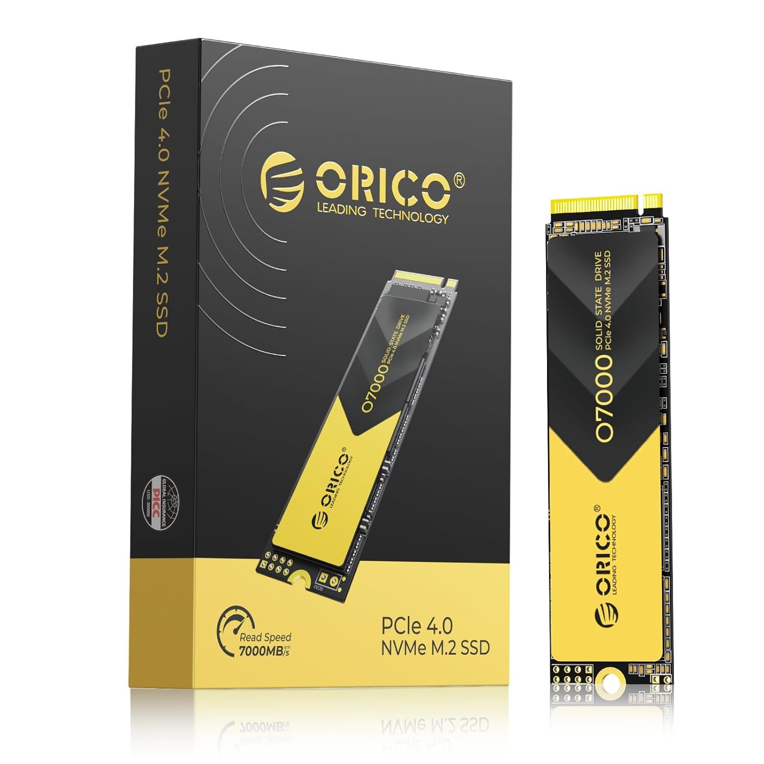 ORICO 1TB NVMe SSD PCIe 4.0- Up to 7000MB/s, M.2 512GB SSD)