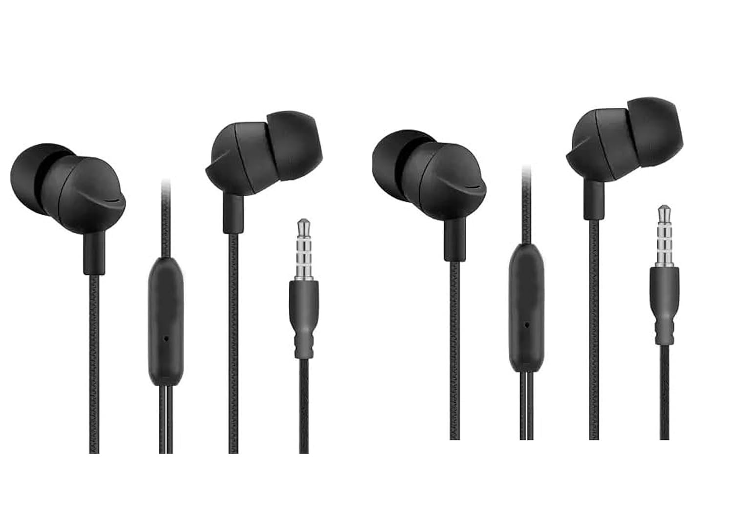 Parandiv Branded Wired Durable Earphones Earbuds with Microphone, Clear Sound boAt Bassheads 100