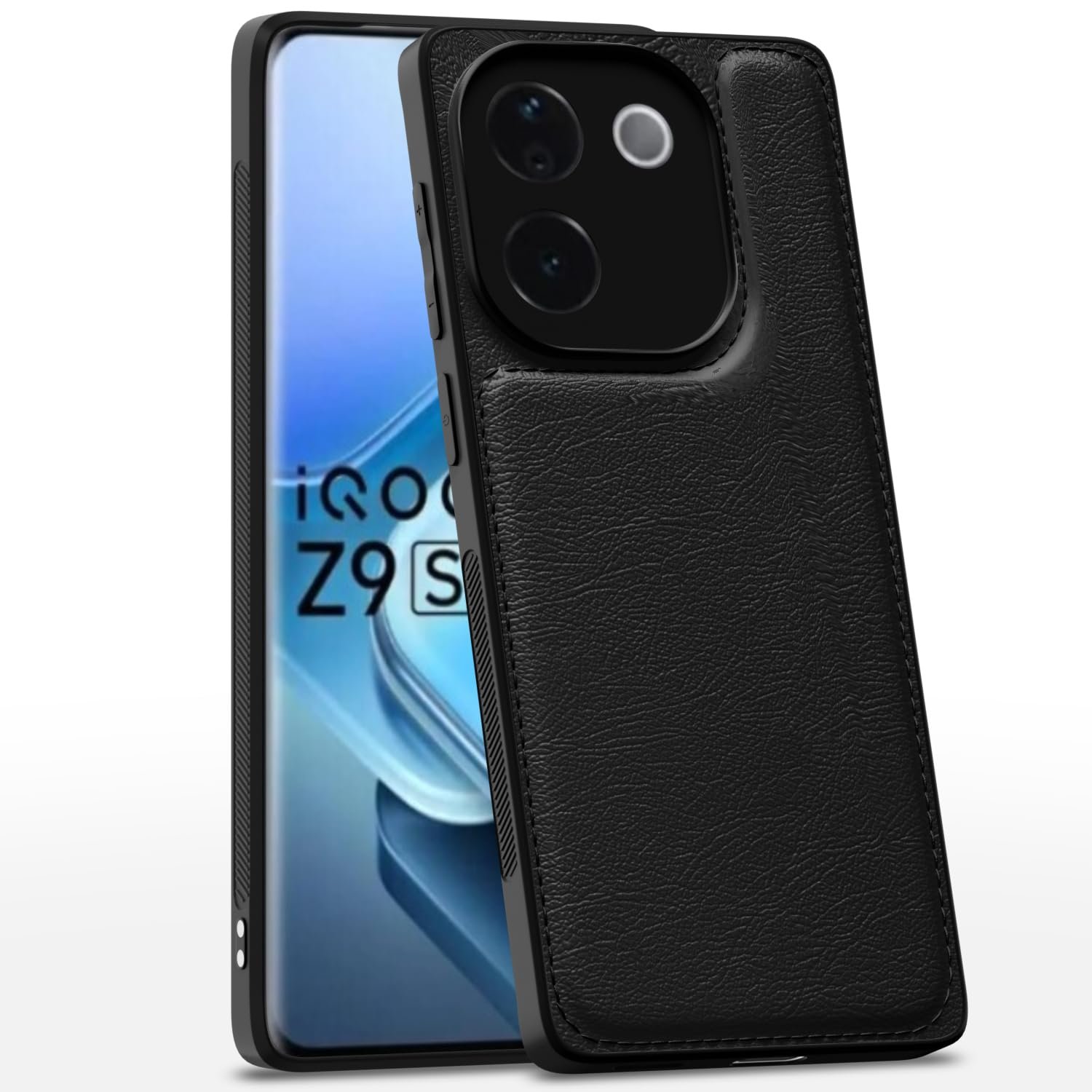 Pikkme Back Cover| Flexible Pu Leather | Full Camera Protection iQOO Z9s 5G