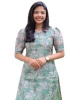 Sun Fashion Chanderi Printed Kurti for Girls