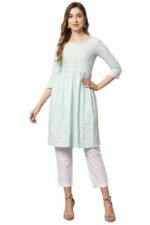 Sun Fashion Chanderi Printed Kurti for Girls