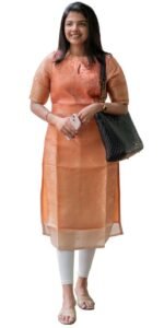 Sun Fashion Chanderi Printed Kurti for Girls