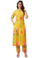 Sun Fashion Chanderi Printed Kurti for Girls